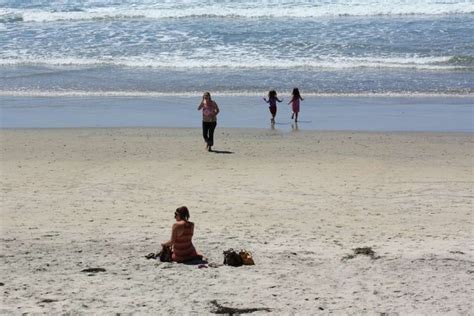 nude walking on the beach